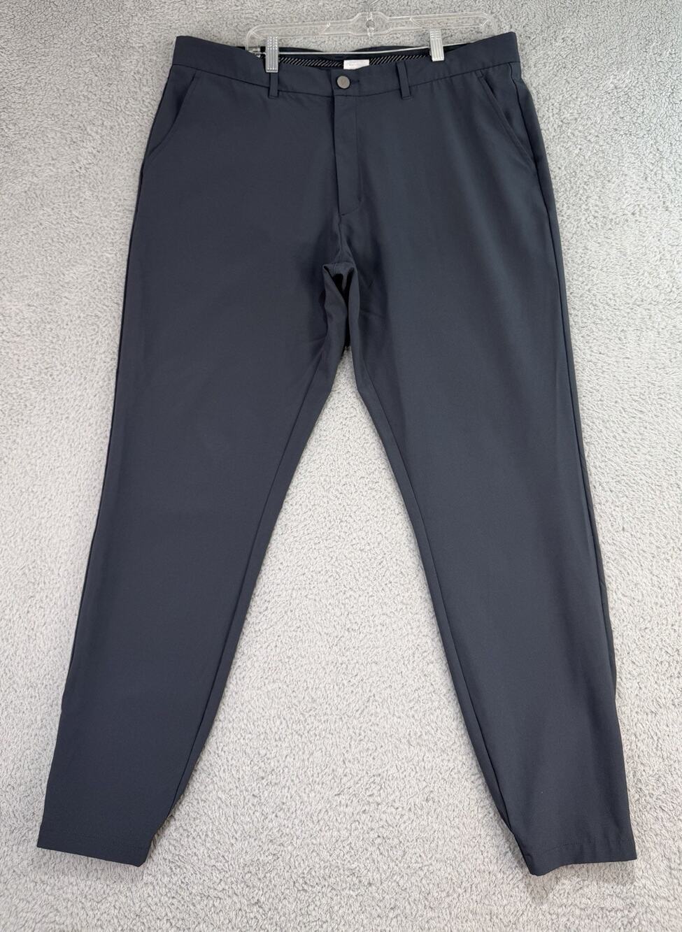 Primo Pants Mens 38x30 Tall Joggers Ankle Zip Performance Stretch Golf Charcoal
